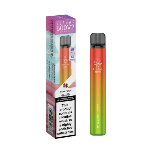 Elf Bar 600 V2 Disposable Vape Apple Peach
