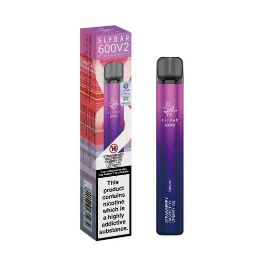 Elf Bar 600 V2 Disposable Vape Strawberry Raspberry Cherry Ice