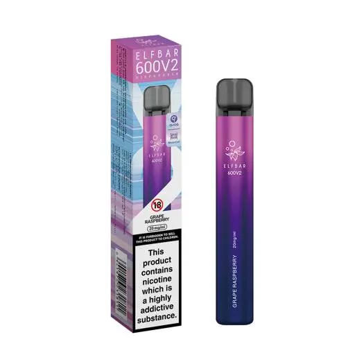 Elf Bar 600 V2 Disposable Vape Grape Raspberry