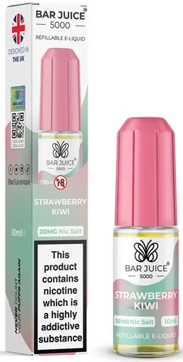 Bar Juice 5000 Nic Salt E-liquid Strawberry Kiwi 20mg