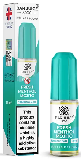 Bar Juice 5000 Nic Salt E-liquid Fresh Menthol Mojito 10mg