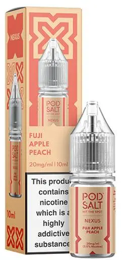 Pod Salt Nexus Nic Salt E-liquid Fuji Apple Peach 10mg