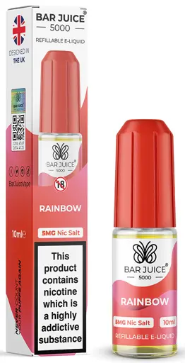 Bar Juice 5000 Nic Salt E-liquid Rainbow 5mg