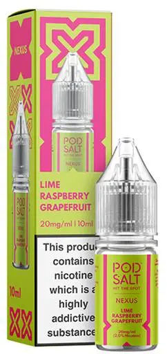 Pod Salt Nexus Nic Salt E-liquid Lime Raspberry Grapefruit 5mg
