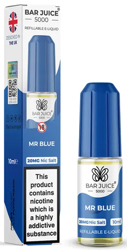 Bar Juice 5000 Nic Salt E-liquid Mr Blue 20mg