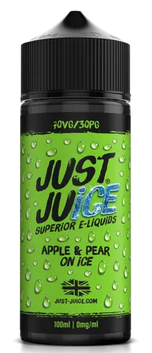 Just Juice 100ml Shortfill E-Liquids Apple & Pear on Ice