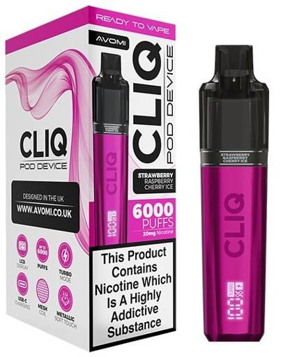 Avomi CLIQ Prefilled Pod Kit Strawberry Raspberry Cherry Ice