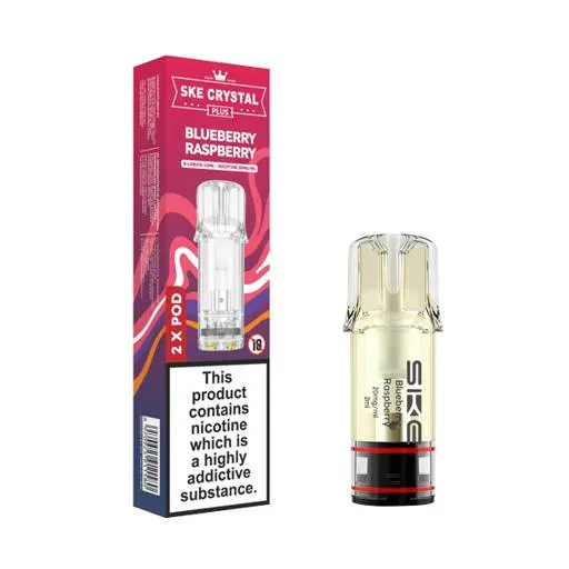 SKE Crystal Plus Prefilled Vape Pods Blueberry Raspberry