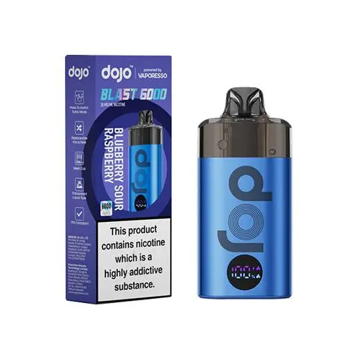 Vaporesso Dojo Blast 6000 Prefilled Pod Vape Kit Blueberry Sour Raspberry 20mg kit
