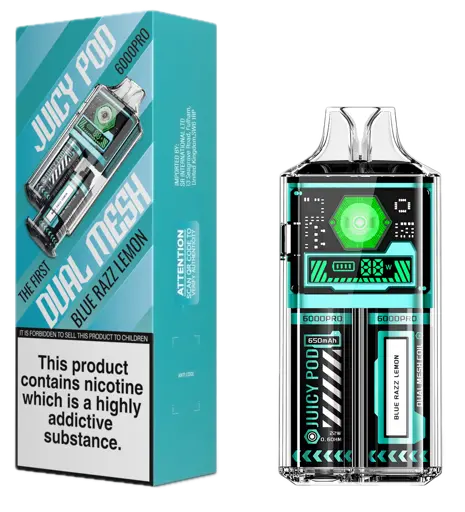 Juicy Pod 6000 Pro Disposable Vape Kit Blue Razz Lemon