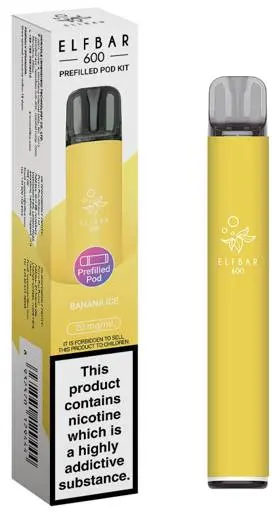 Elf Bar 600 Prefilled Pod Kit Banana Ice