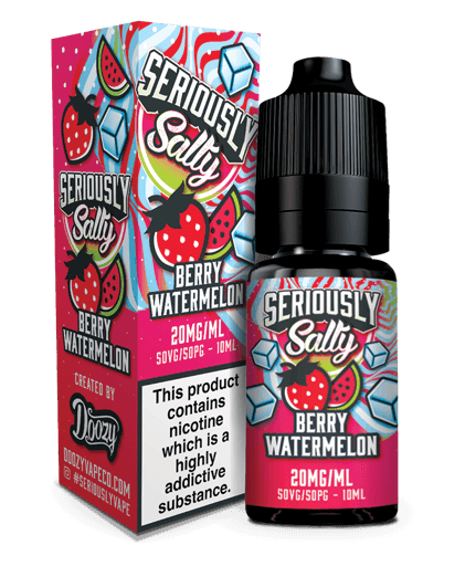 Seriously Salty Nic Salt E-Liquids Berry Watermelon 10mg
