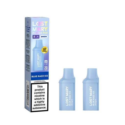 Lost Mary BM600 Prefilled Vape Pods Blue Razz Ice