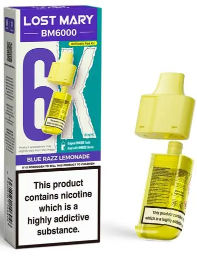 Lost Mary BM6000 Prefilled Pods Blue Razz Lemonade