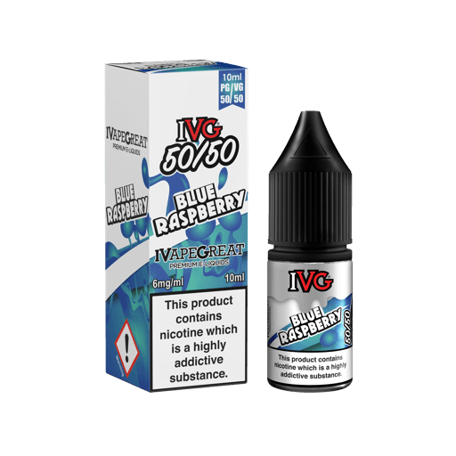 IVG 50/50 E-Liquids Blue Raspberry 18mg