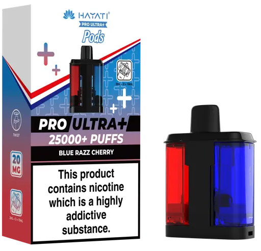 Hayati Pro Ultra Plus 25000 Prefilled Pods Blue Razz Cherry