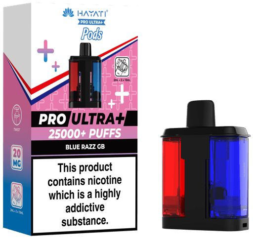 Hayati Pro Ultra Plus 25000 Prefilled Pods Blue Razz GB