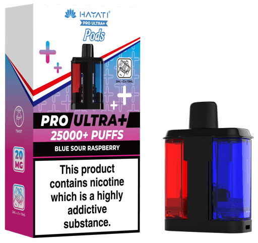 Hayati Pro Ultra Plus 25000 Prefilled Pods Blue Sour Raspberry