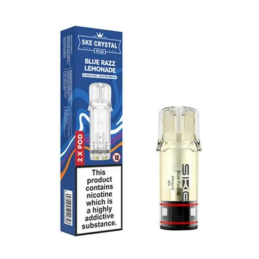 SKE Crystal Plus Prefilled Vape Pods Blue Razz Lemonade