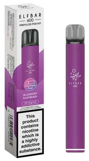 Elf Bar 600 Prefilled Pod Kit Blueberry Raspberry