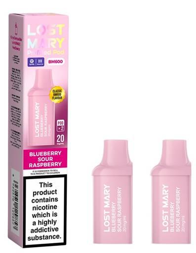 Lost Mary BM600 Prefilled Vape Pods Blueberry Sour Raspberry