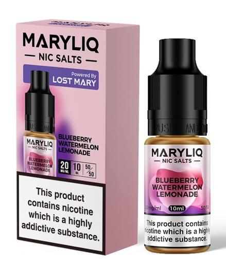 Maryliq Nic Salt E-Liquids By Lost Mary Blueberry Watermelon Lemonade 10mg