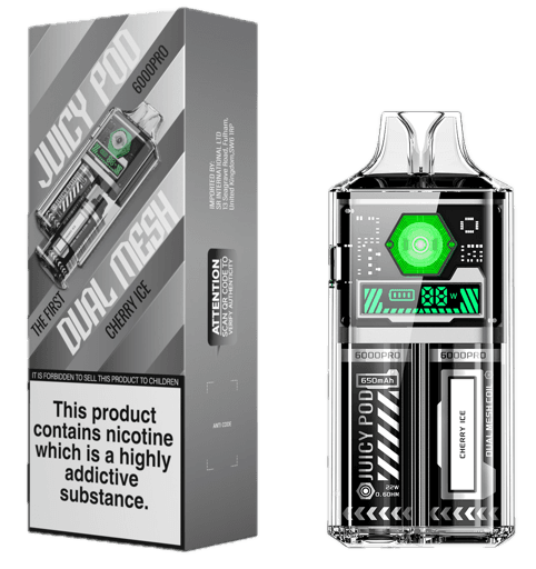 Juicy Pod 6000 Pro Disposable Vape Kit Cherry Ice