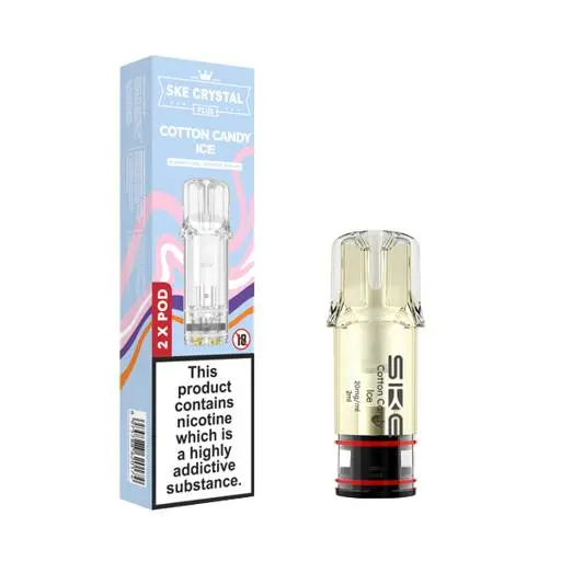 SKE Crystal Plus Prefilled Vape Pods Cotton Ice