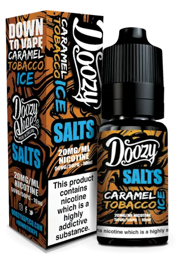 Doozy Salts Nicotine Salt E-Liquids Caramel Tobacco Ice 20mg