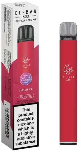 Elf Bar 600 Prefilled Pod Kit Cherry Ice