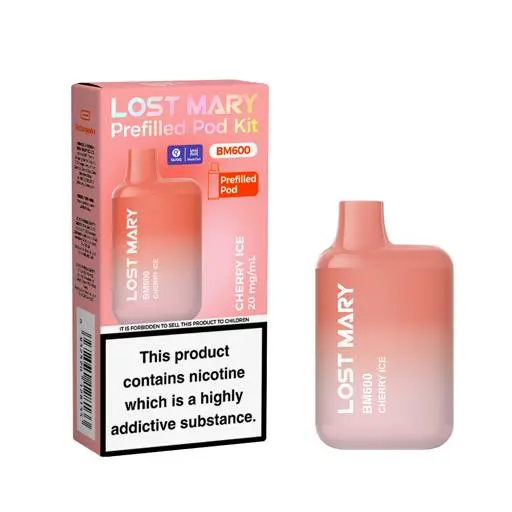Lost Mary BM600 Prefilled Pod Vape Kit Cherry Ice