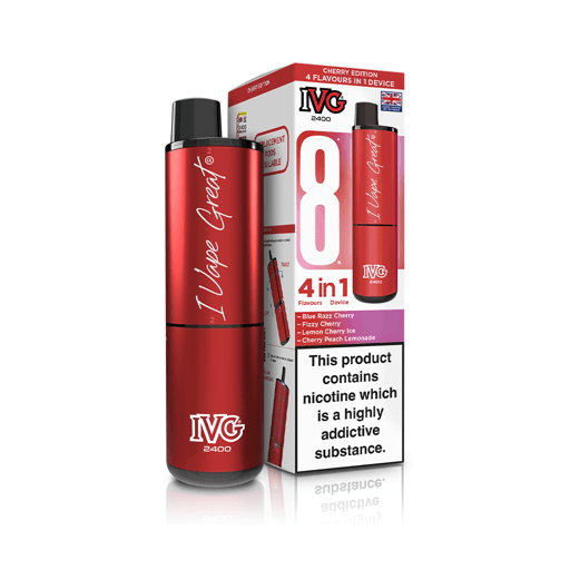 IVG 2400 Prefilled Pod Vape Kit Cherry Edition