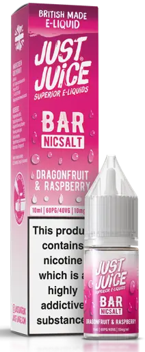 Just Juice Bar Nic Salt E-Liquid Dragon Fruit & Raspberry 5mg