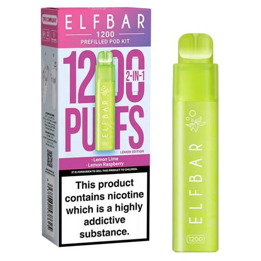 Elf Bar 1200 Prefilled Pod Kit Lemon Edition