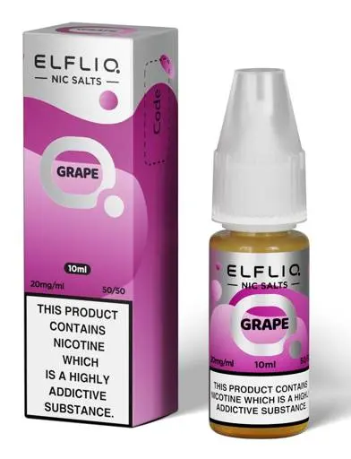 Elf Bar Elfliq Nic Salt E-Liquid Grape 20mg
