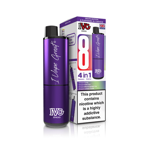 IVG 2400 Prefilled Pod Vape Kit Grape Edition