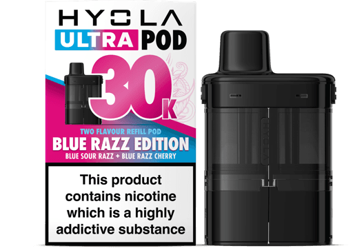 Hyola Ultra 30k Prefilled Pods Blue Razz Edition