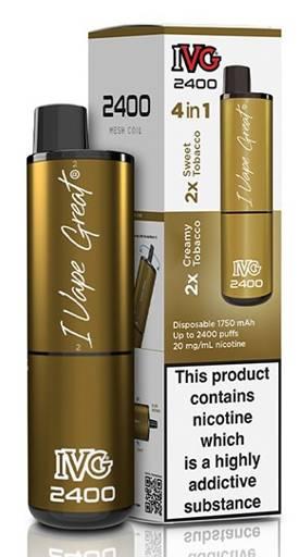 IVG 2400 4 in 1 Disposable Vape Tobacco Edition