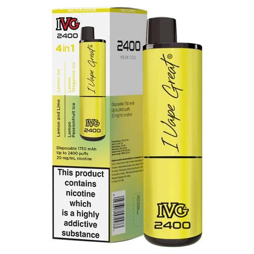 IVG 2400 4 in 1 Disposable Vape Lemon Edition