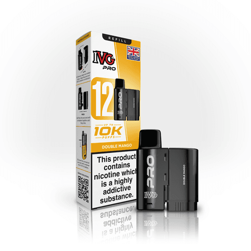 IVG Pro 12 Prefilled Vape Pods Double Mango
