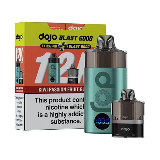 Vaporesso Dojo Blast 6000 Prefilled Pod Vape Kit Kiwi Passion Fruit Guava 10mg bundle