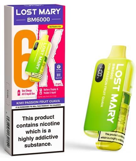 Lost Mary BM6000 Prefilled Pod Kit Kiwi Passion Fruit Guava