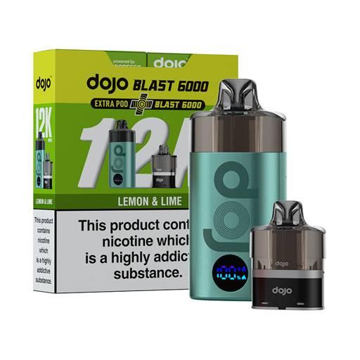 Vaporesso Dojo Blast 6000 Prefilled Pod Vape Kit Lemon & Lime 10mg bundle