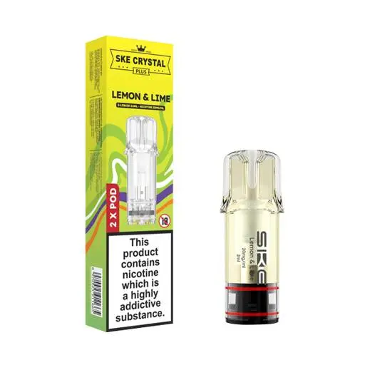 SKE Crystal Plus Prefilled Vape Pods Lemon & Lime