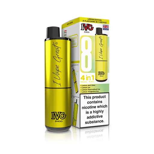 IVG 2400 Prefilled Pod Vape Kit Lemon Edition