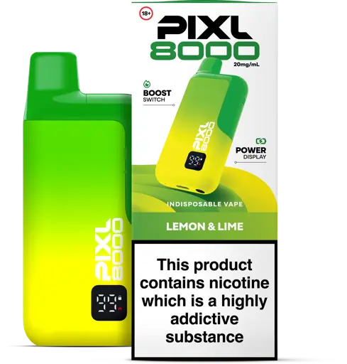 Pixl 8000 Prefilled Vape Kit Lemon & Lime