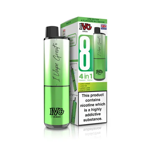 IVG 2400 Prefilled Pod Vape Kit Lime Edition