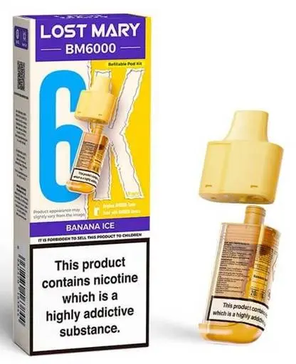 Lost Mary BM6000 Prefilled Pods Banana Ice