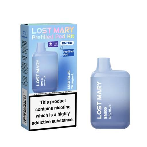 Lost Mary BM600 Prefilled Pod Vape Kit Mad Blue