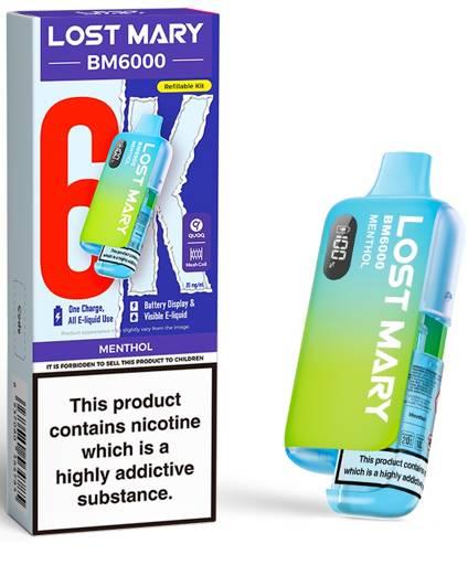 Lost Mary BM6000 Prefilled Pod Kit Menthol